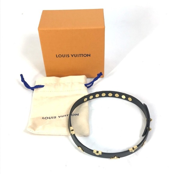 LOUIS VUITTON Black Monogram Leather Charm Bracelet - Picture 12 of 12